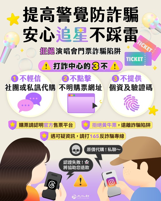 防制藝文票券詐騙